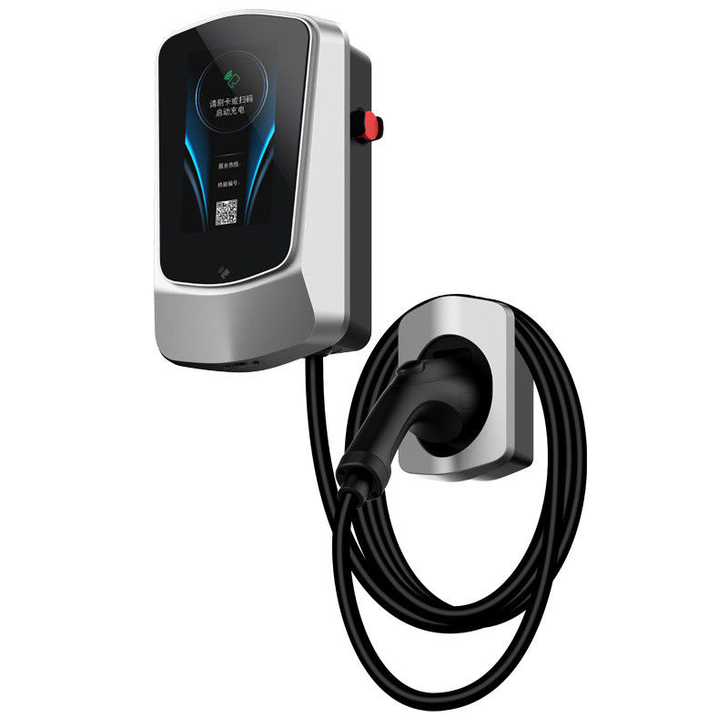 Caricabatterie per veicoli elettrici commerciali tipo 2 App Wall EV Charger Display da 4,3 pollici