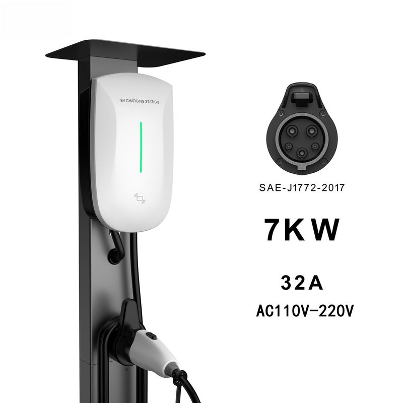 Swiping la colonna di carta ha montato 240v il caricatore portatile di tipo 1 EV per Tesla BMW