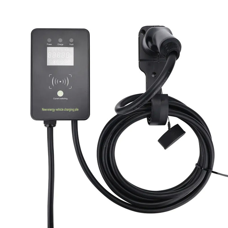 AC 220V Swiping Card 5 marce Stazione di ricarica per veicoli elettrici montata a parete con schermo LED