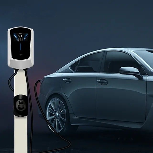 4.3 pollici schermo 11kw 22kw Punti di ricarica per auto montati sul muro con cavo di 5 metri