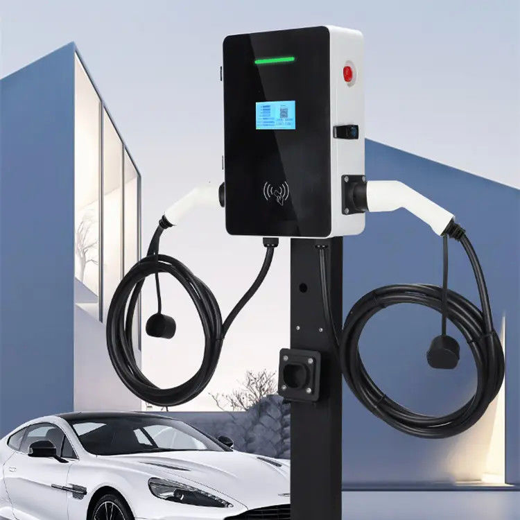 Tipo - 2 schermo LCD fissato al muro della stazione di carico del doppio cavo EV delle pistole 5m