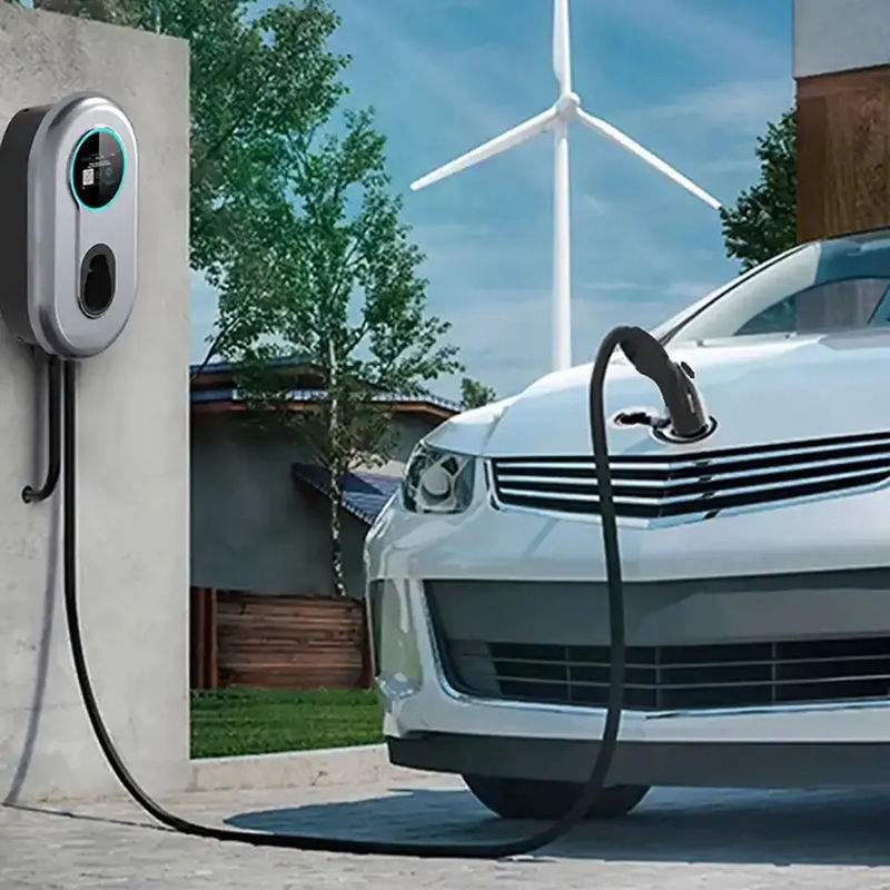 230V 400V Tasto tocco Portatile Livello 2 Caricabatterie per auto elettriche Protezione da messa a terra