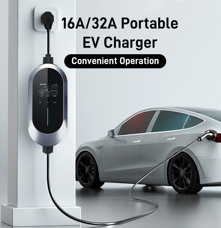 SAE J1772 Tipo 1 Caricabatterie portatili per veicoli elettrici a pistola singola da 7 kW UE