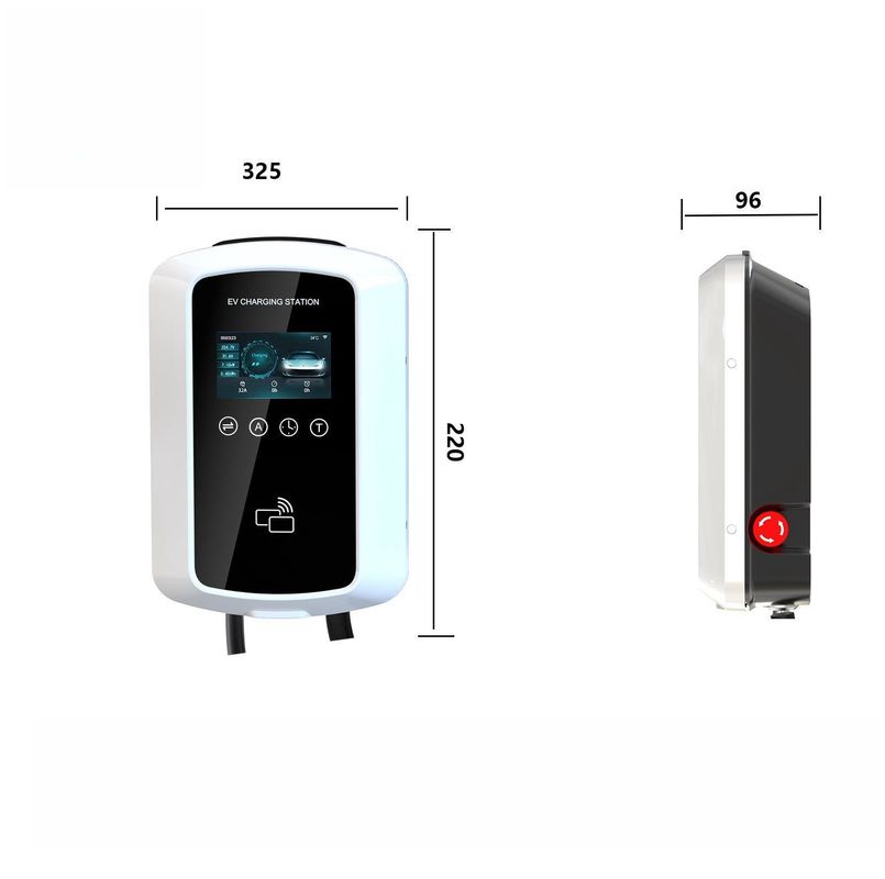 Caricabatterie per veicoli elettrici di tipo 2 da 11 kW 32A montate su colonna di livello 2 con certificato CE